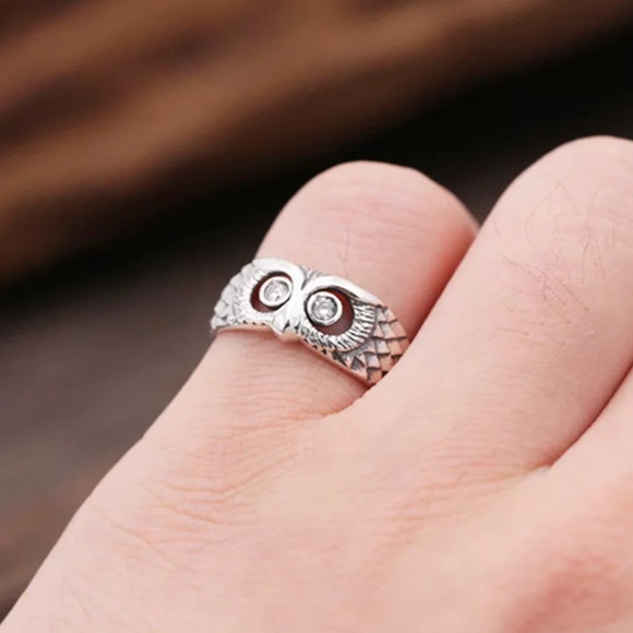 Jewelry - 🦉 Exquisite Trendy Owl Eyes S925 Ring 🦉